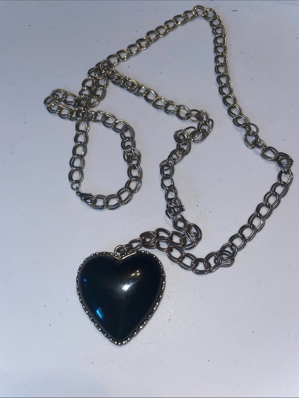 Black Heart Pendant Necklace - Women Jewelry